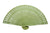 BLOWOUT (100 PACK) 8" Grass Greenery Wood Panel Hand Fan w/ Organza Bag for Weddings