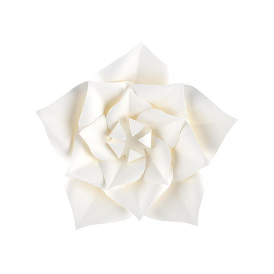 (Discontinued) (20 PACK) 8" Gardenia White Paper Flower Backdrop Wall Decor, 3D Premade for Weddings, Photo Shoots, Birthday Parties and more