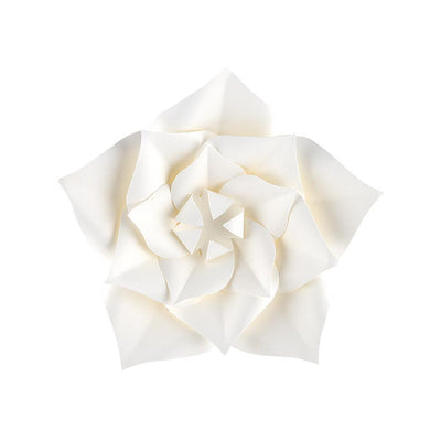 (Discontinued) (20 PACK) 8" Gardenia White Paper Flower Backdrop Wall Decor, 3D Premade for Weddings, Photo Shoots, Birthday Parties and more