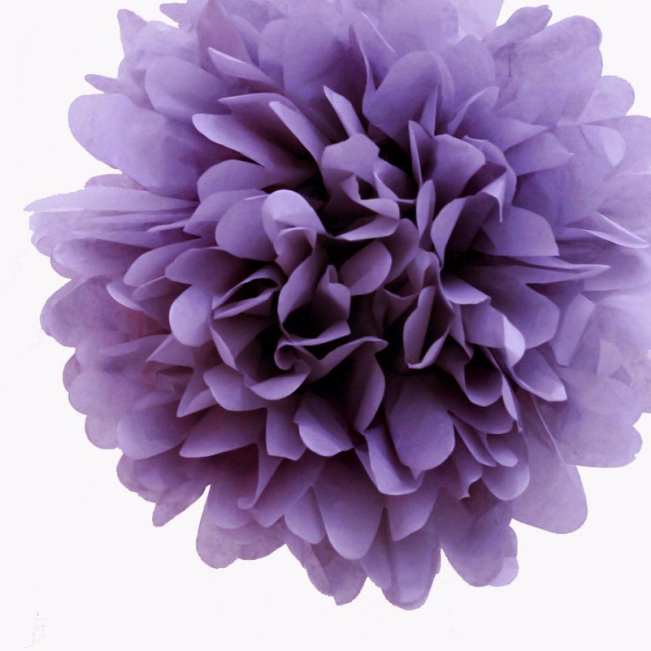 EZ-Fluff 8" Lavender Tissue Paper Pom Pom Flowers, Hanging Decorations (100 PACK) - AsianImportStore.com - B2B Wholesale Lighting and Décor