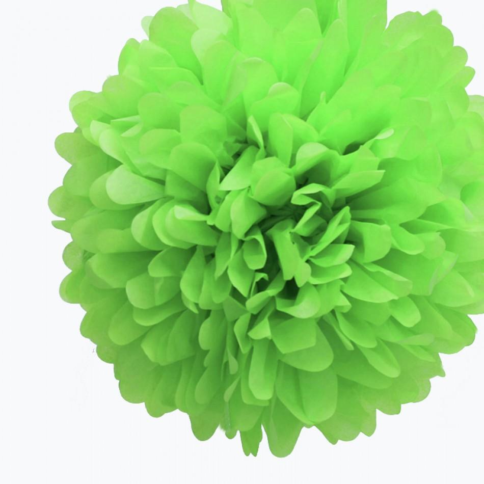 EZ-Fluff 8" Light Lime Tissue Paper Pom Pom Flowers, Hanging Decorations (100 PACK) - AsianImportStore.com - B2B Wholesale Lighting and Décor
