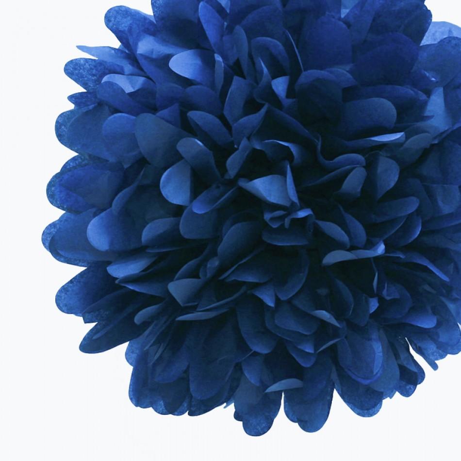 EZ-Fluff 8" Navy Blue Tissue Paper Pom Pom Flowers, Hanging Decorations (100 PACK) - AsianImportStore.com - B2B Wholesale Lighting and Décor