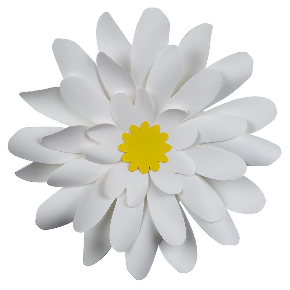 Premium 8" Pre-made White Daisy Paper Flower Backdrop Wall Decor for Weddings, Photo Shoots, Birthday Parties and more (48 PACK) - AsianImportStore.com - B2B Wholesale Lighting and Décor