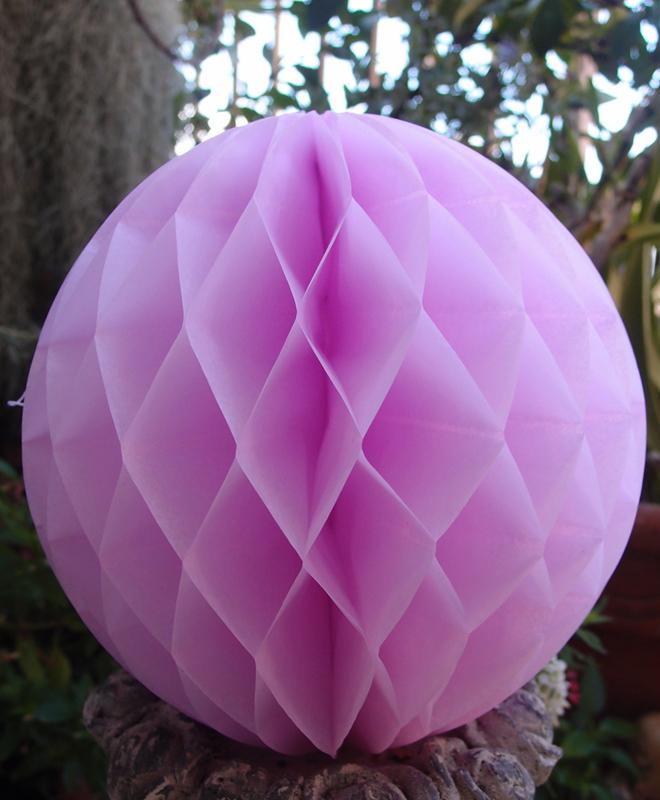  8" Pink Round Tissue Lantern, Honeycomb Ball, Hanging (3 PACK) - AsianImportStore.com - B2B Wholesale Lighting and Decor