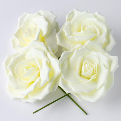 8-Inch Ivory Rose Foam Flower Backdrop Wall Decor, 3D Premade (4-PACK)  for Weddings, Photo Shoots, Birthday Parties and more - AsianImportStore.com - B2B Wholesale Lighting and Decor