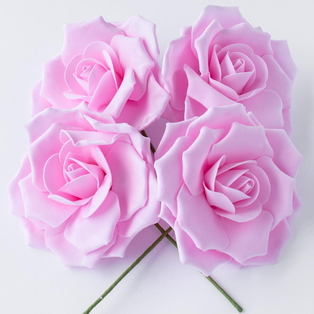 8-Inch Pink Rose Foam Flower Backdrop Wall Decor, 3D Premade (4-PACK)  for Weddings, Photo Shoots, Birthday Parties and more - AsianImportStore.com - B2B Wholesale Lighting and Decor