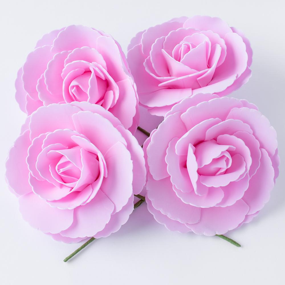8-Inch Pink Tea Rose Foam Flower Backdrop Wall Decor, 3D Premade (4-PACK)  for Weddings, Photo Shoots, Birthday Parties and more - AsianImportStore.com - B2B Wholesale Lighting and Decor