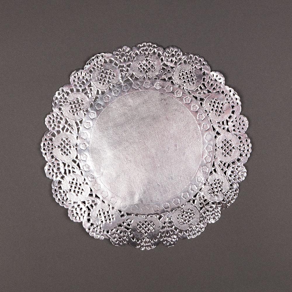 8.5" Round Silver Foil Doily Placemats, Metallic (50 Pack) - AsianImportStore.com - B2B Wholesale Lighting and Decor