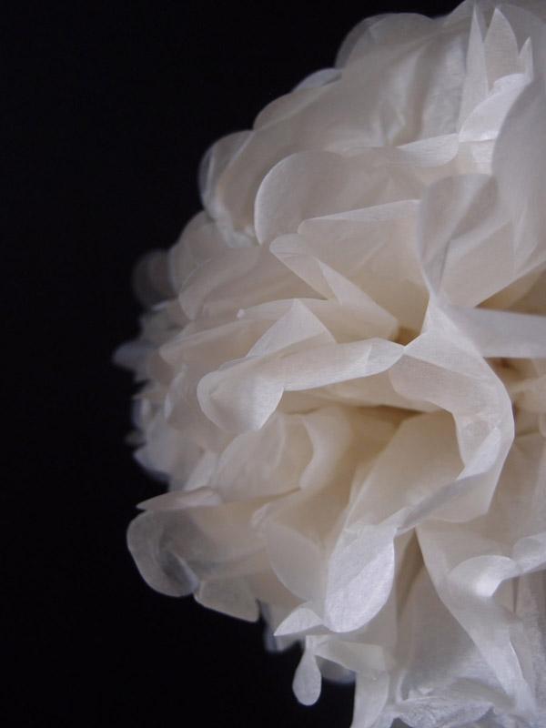(Discontinued) (100 PACK) EZ-Fluff 8" Beige Tissue Paper Pom Pom Flowers, Hanging Decorations