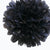 (Discontinued) (100 PACK) EZ-Fluff 8" Black Tissue Paper Pom Pom Flowers, Hanging Decorations