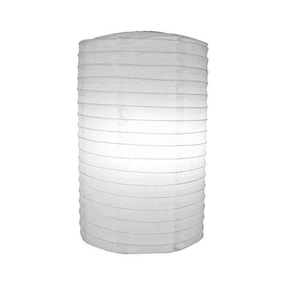 8" White Cylinder Paper Lantern - AsianImportStore.com - B2B Wholesale Lighting & Décor since 2002.