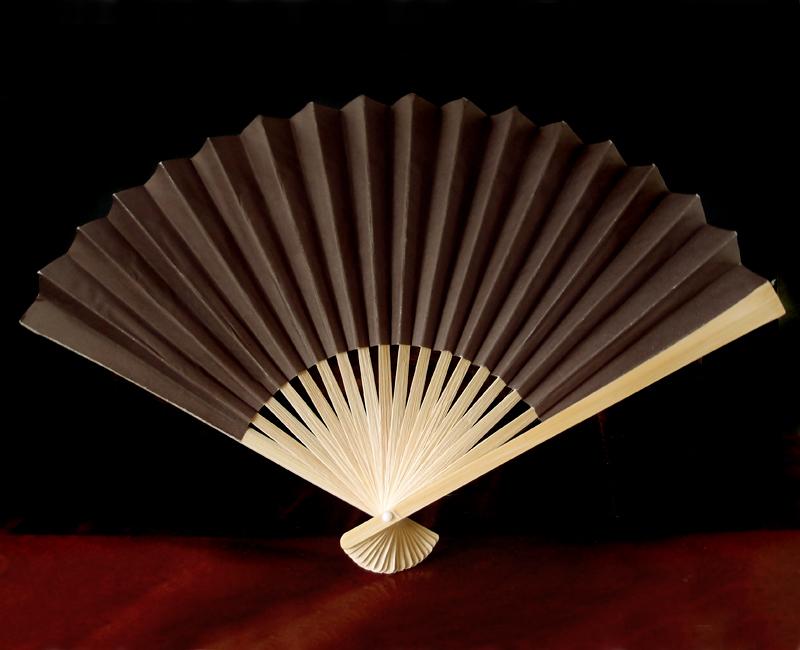 9" Brown Paper Hand Fans for Weddings (10 PACK) - AsianImportStore.com - B2B Wholesale Lighting and Decor