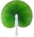 (Discontinued) (100 PACK) 9" Green Accordion Paper Hand Fan for Weddings