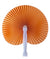 (Discontinued) (100 PACK) 9" Orange Accordion Paper Hand Fan for Weddings