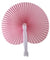 (Discontinued) (100 PACK) 9" Pink Accordion Paper Hand Fan for Weddings