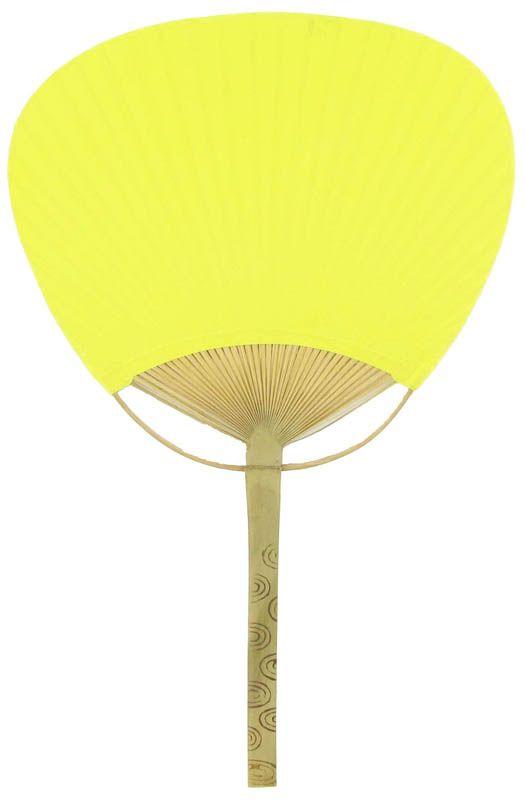 9" Yellow Paddle Paper Hand Fans for Weddings (10 Pack) - AsianImportStore.com - B2B Wholesale Lighting and Decor