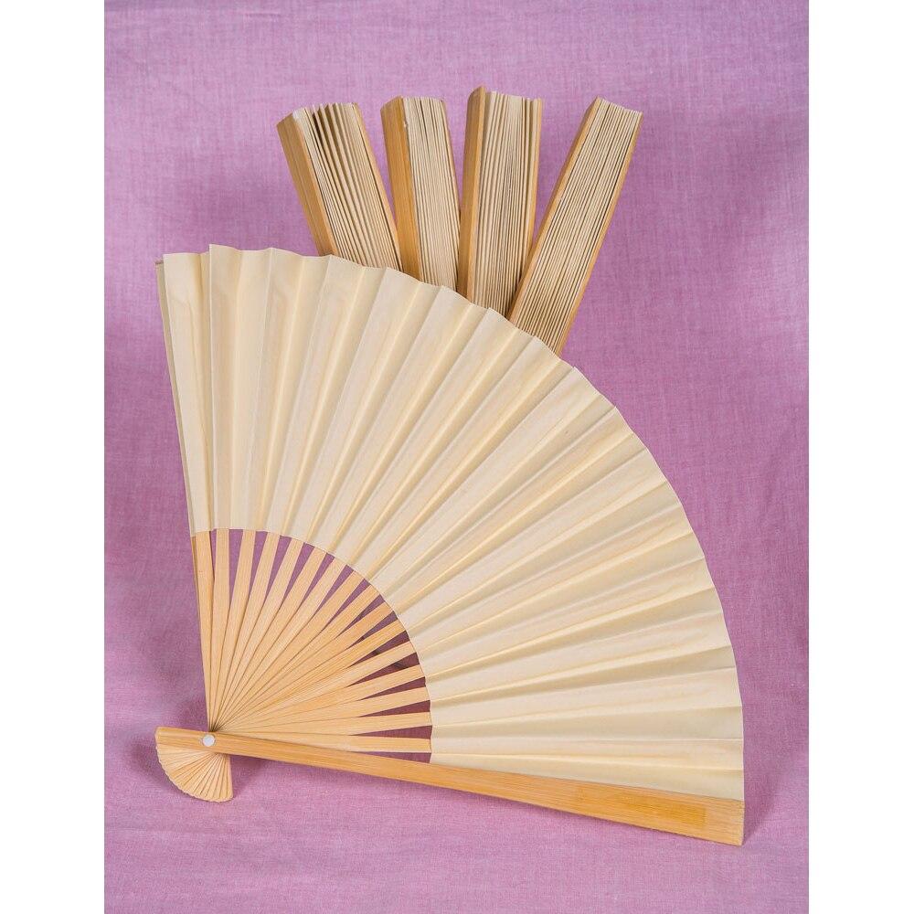 Ivory Premium Paper Hand Fan (100 PACK) - AsianImportStore.com - B2B Wholesale Lighting and Décor