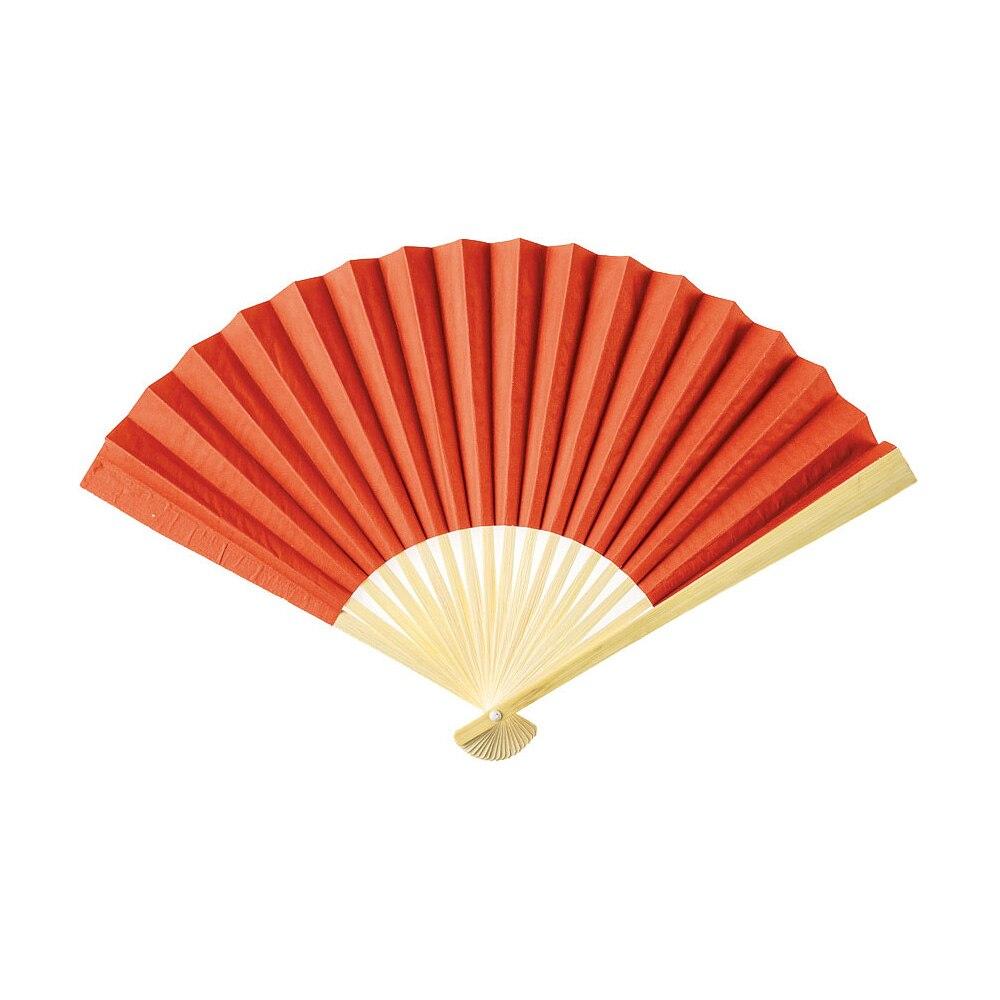Cayenne Orange Premium Paper Hand Fan (100 PACK) - AsianImportStore.com - B2B Wholesale Lighting and Décor