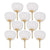 9" White Paddle Paper Hand Fans for Weddings (10 Pack)