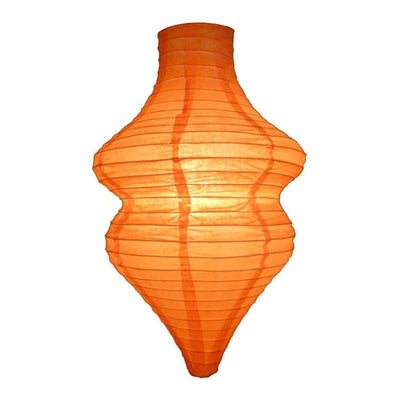 Orange Beehive Unique Shaped Paper Lantern, 10-inch x 14-inch - AsianImportStore.com - B2B Wholesale Lighting & Decor since 2002
