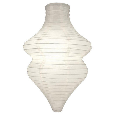 White Beehive Unique Shaped Paper Lantern, 10-inch x 14-inch
