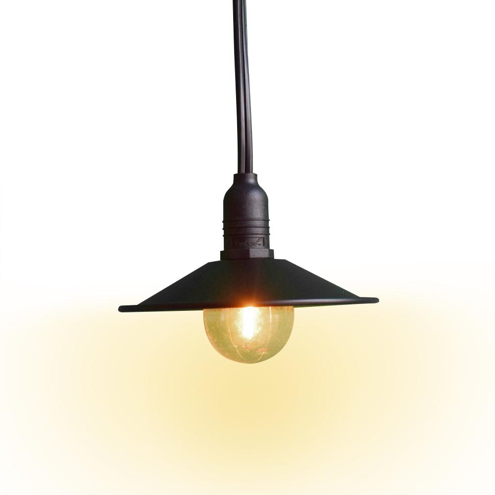 Classic Metal Patio Metal Light Bulb Shade for Outdoor Commercial String Lights, E12, Black - AsianImportStore.com - B2B Wholesale Lighting and Decor