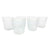 6 Pack | Small Fleur de Lys Juice/Wine Glass Drinkware (Clear, Holds Approx 3.5 oz)  - For Home Decor, Parties, and Wedding Decorations (102 PACK) - AsianImportStore.com - B2B Wholesale Lighting and Décor