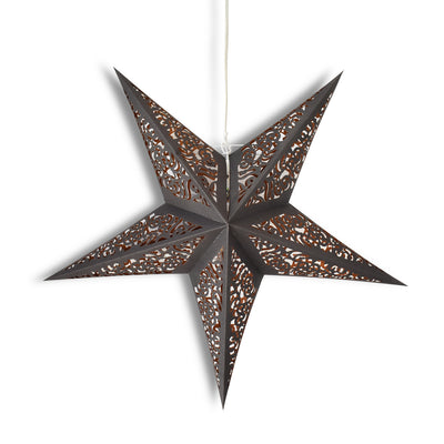 24" Black / Gold Moroccan Glitter Paper Star Lantern, Hanging Wedding & Party Decoration - AsianImportStore.com - B2B Wholesale Lighting and Decor