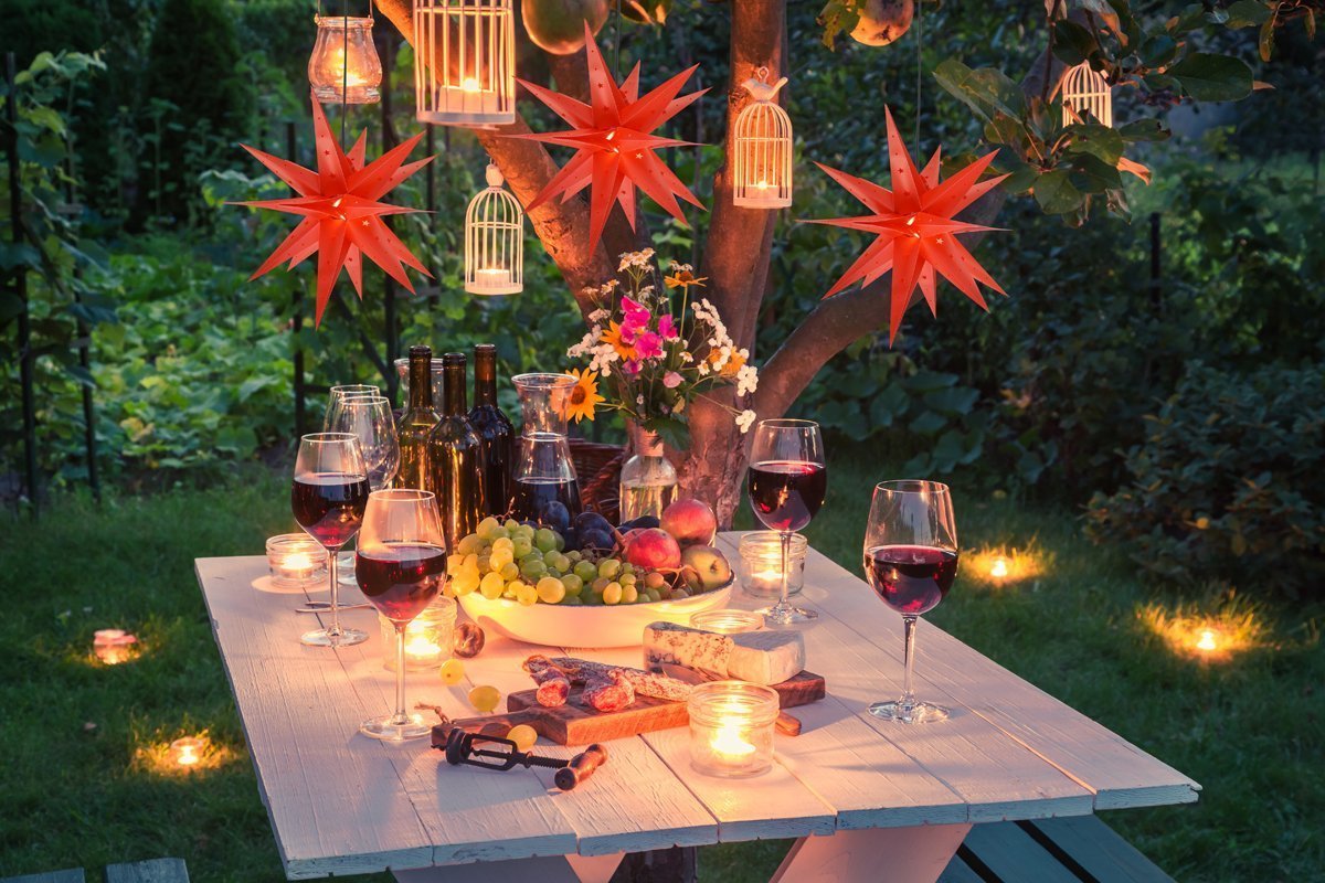 30" Red Weatherproof Moravian Star Lantern Lamp, Hanging Decoration - AsianImportStore.com - B2B Wholesale Lighting & Décor since 2002.