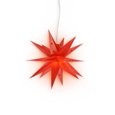16" Red Moravian Weatherproof Star Lantern Lamp, Multi-Point Hanging Decoration - AsianImportStore.com - B2B Wholesale Lighting & Décor since 2002.