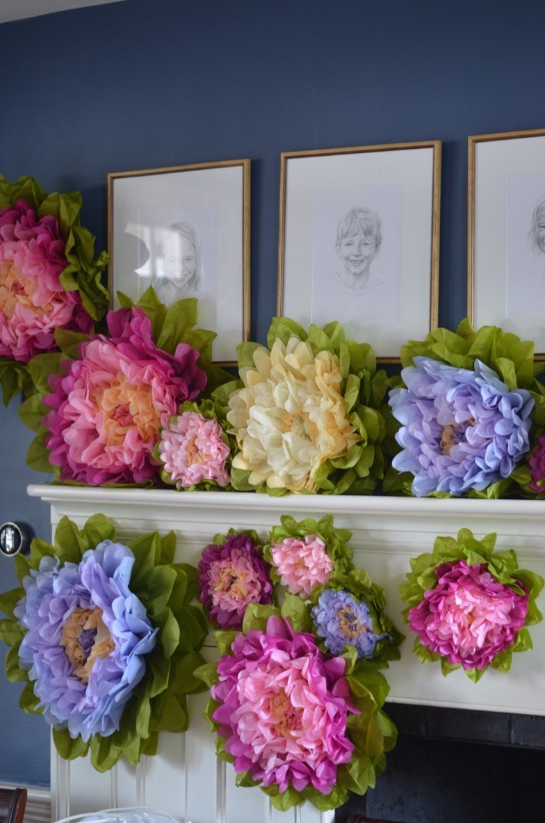 12-Pack Pink Multi-Color Tissue Paper Flower Decorations, EZ-Fluff - AsianImportStore.com - B2B Wholesale Lighting and Decor