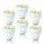 BLOWOUT 6 Pack | Vintage Mercury Glass Candle Holder (3.25-Inch, Small Deborah Design, Pearl White) - For Use with Tea Lights - Home Decor, Parties and Wedding Decorations