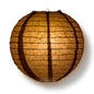 Decorative Paper Lantern - (Single, 18-Inch, Brown, Even Ribbing) Round Paper Lantern - Ideal Wedding and Party Decor Home Accent - AsianImportStore.com - B2B Wholesale Lighting and Decor