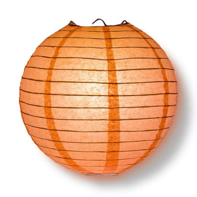 24" Roseate / Pink Coral Round Paper Lantern, Even Ribbing, Chinese Hanging Wedding & Party Decoration - AsianImportStore.com - B2B Wholesale Lighting and Decor