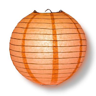 4" Roseate / Pink Coral Round Paper Lantern, Even Ribbing, Hanging Decoration (10 PACK) - AsianImportStore.com - B2B Wholesale Lighting and Decor