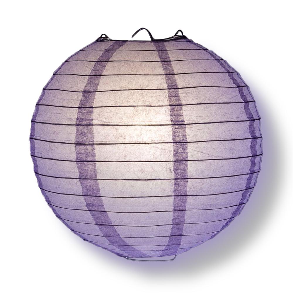 30" Lilac Purple Jumbo Round Paper Lantern, Even Ribbing, Chinese Hanging Wedding & Party Decoration - AsianImportStore.com - B2B Wholesale Lighting and Decor
