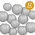 12-PC Silver Paper Lantern Chinese Hanging Wedding & Party Assorted Decoration Set, 12/10/8-Inch - AsianImportStore.com - B2B Wholesale Lighting and Decor