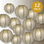 12-PC Silver Paper Lantern Chinese Hanging Wedding & Party Assorted Decoration Set, 12/10/8-Inch - AsianImportStore.com - B2B Wholesale Lighting and Decor