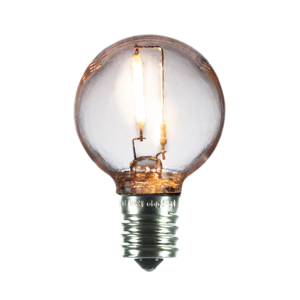 LED Filament G40 Globe Shatterproof Energy Saving Light Bulb, Dimmable, 1W,  E17 Intermediate Base
