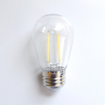 Cool White LED Filament S14 Shatterproof Energy Saving Light Bulb, Dimmable, 2W,  E26 Medium Base (Single)