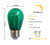 24 Socket Multi-Color Outdoor Commercial String Light Set, 54 FT White Cord w/ 2-Watt Shatterproof LED Bulbs, Weatherproof SJTW