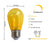 10 Suspended Multi-Color Outdoor Commercial String Light Set, 21 FT White Cord w/ 2-Watt Shatterproof LED Bulbs, Weatherproof SJTW