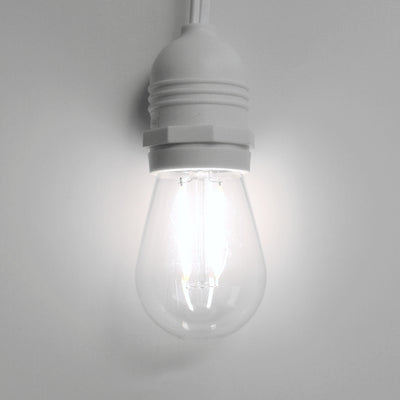 Cool White LED Filament S14 Shatterproof Energy Saving Light Bulb, Dimmable, 2W,  E26 Medium Base (Single)