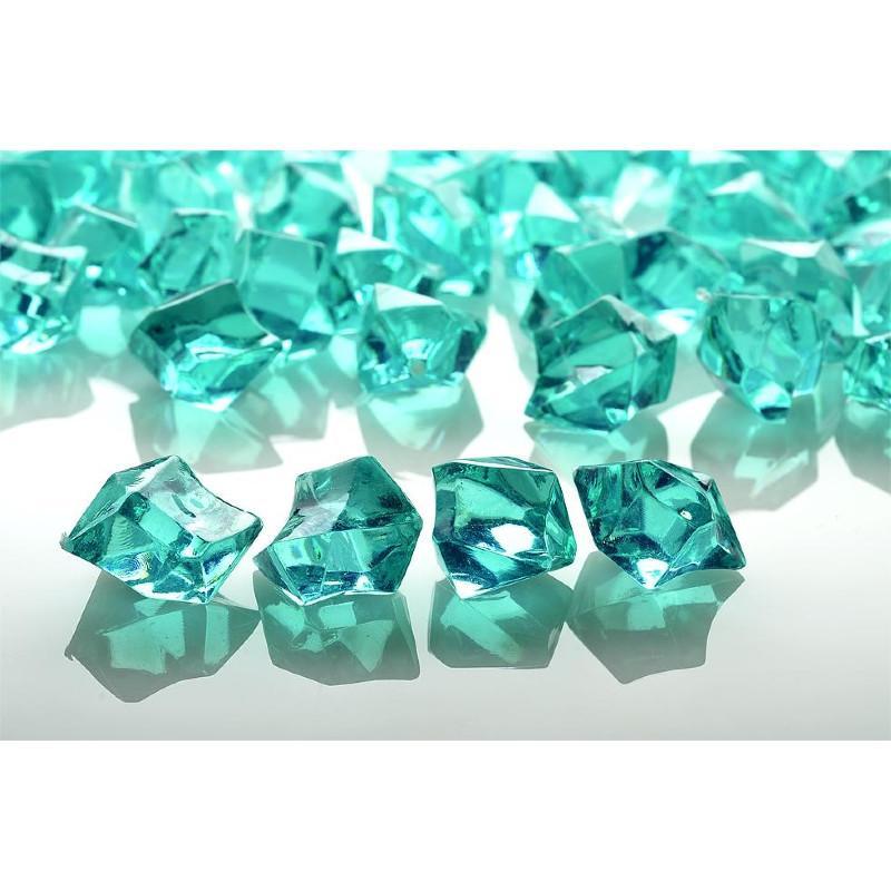 Teal Green Gemstones Acrylic Crystal Wedding Table Scatter Confetti Vase Filler (3/4 lb Bag) (46 PACK) - AsianImportStore.com - B2B Wholesale Lighting and Décor