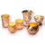 Vintage Glam Rose Gold Pink Mercury Glass Tea Light Votive Candle Holders (6 PACK, Assorted Designs and Sizes) - AsianImportStore.com - B2B Wholesale Lighting & Decor since 2002