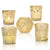 Royal Flush Gold Mercury Glass Tea Light Votive Candle Holders (5 PACK, Assorted Designs and Sizes)