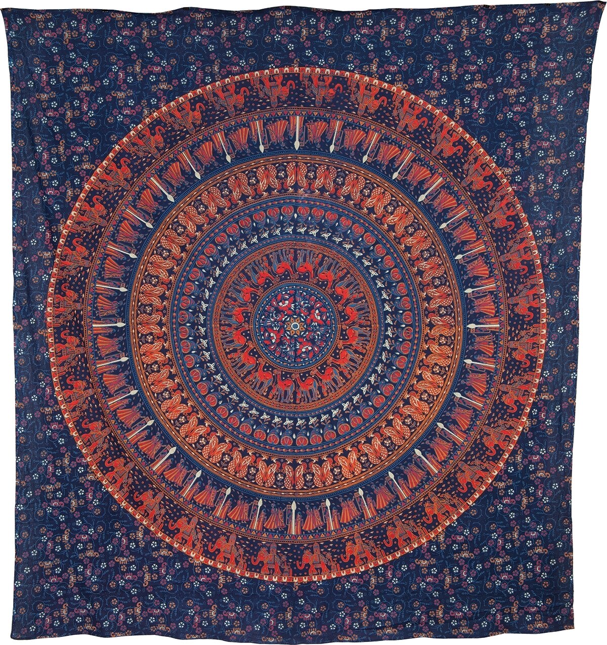  Kira Mandala Large Tapestry - (Large, 7 X 8 Feet, 100% Cotton, Fair Trade Certified) - AsianImportStore.com - B2B Wholesale Lighting and Decor