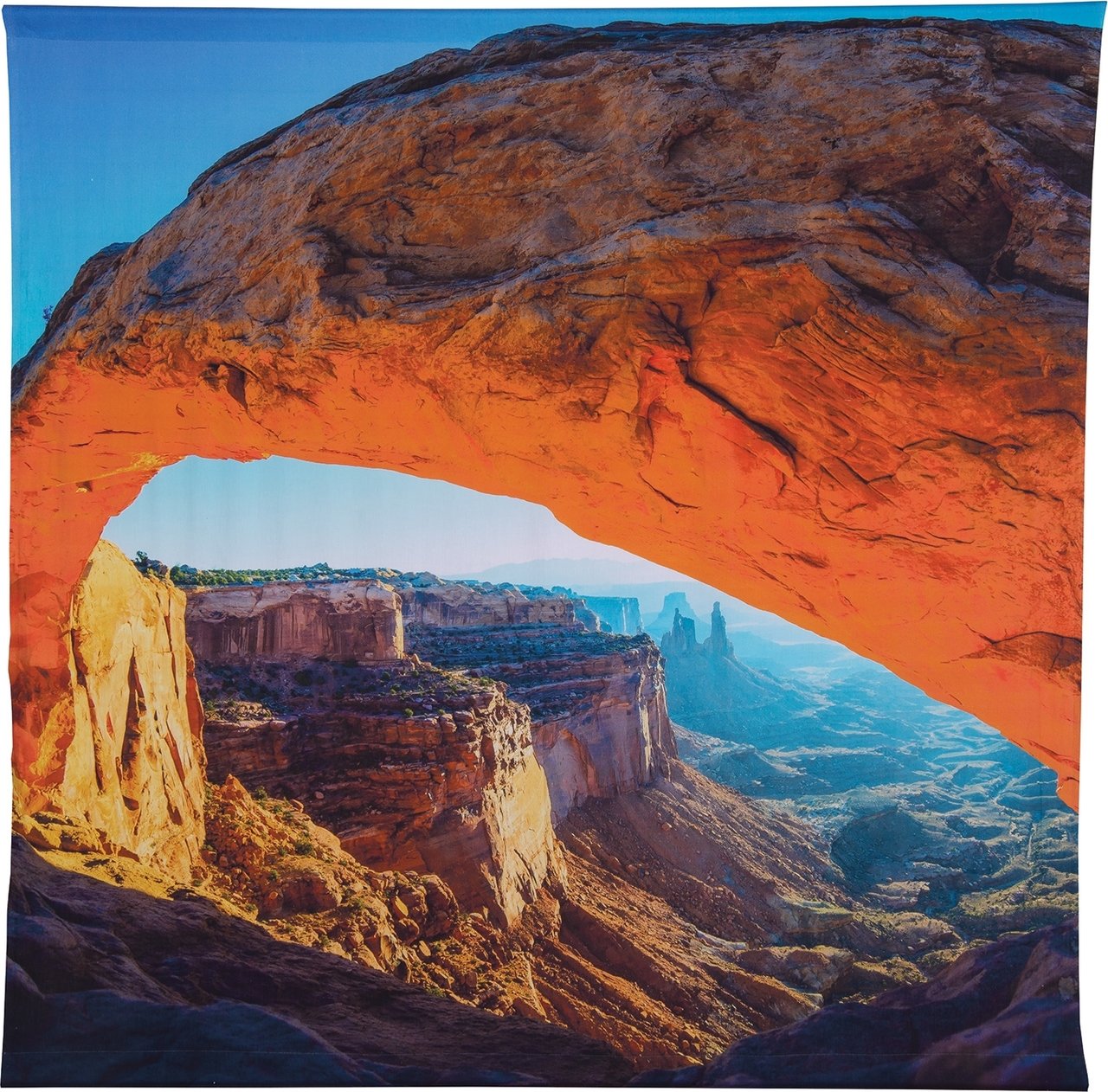 BLOWOUT (20 PACK) Mesa Arch Photo Tapestry - (Medium, 4.8 X 4.8 Feet, 100% Cotton, Fair Trade Certified)