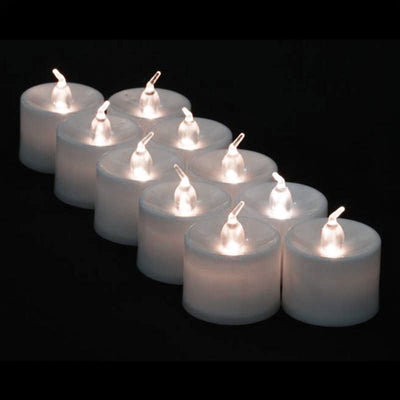 Large White Flameless LED Battery Operated Candle (12 Pack) - AsianImportStore.com - B2B Wholesale Lighting and Decor