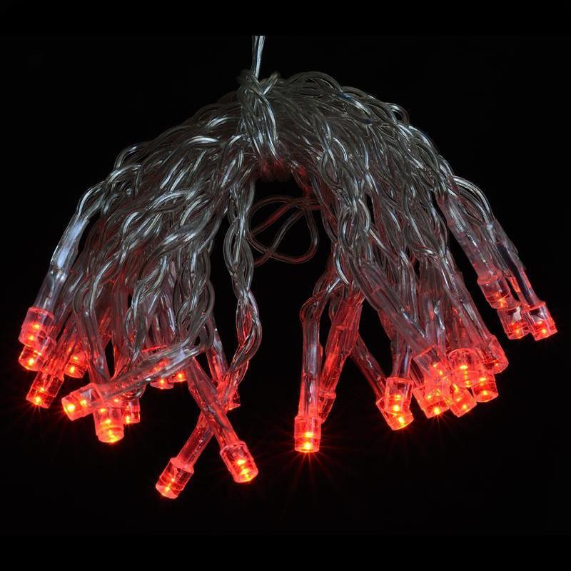 30 LED Red Mini String Lights, 10.8 FT Clear Cord, Battery Operated Powered (100 PACK) - AsianImportStore.com - B2B Wholesale Lighting and Décor